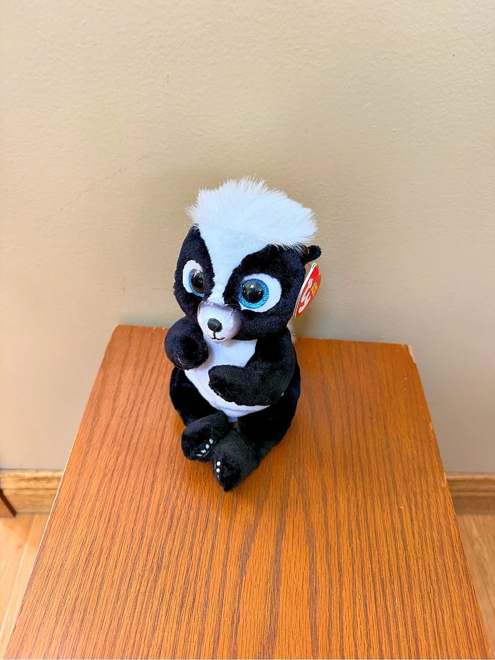 Ty Rukus the Skunk Plush Black & White